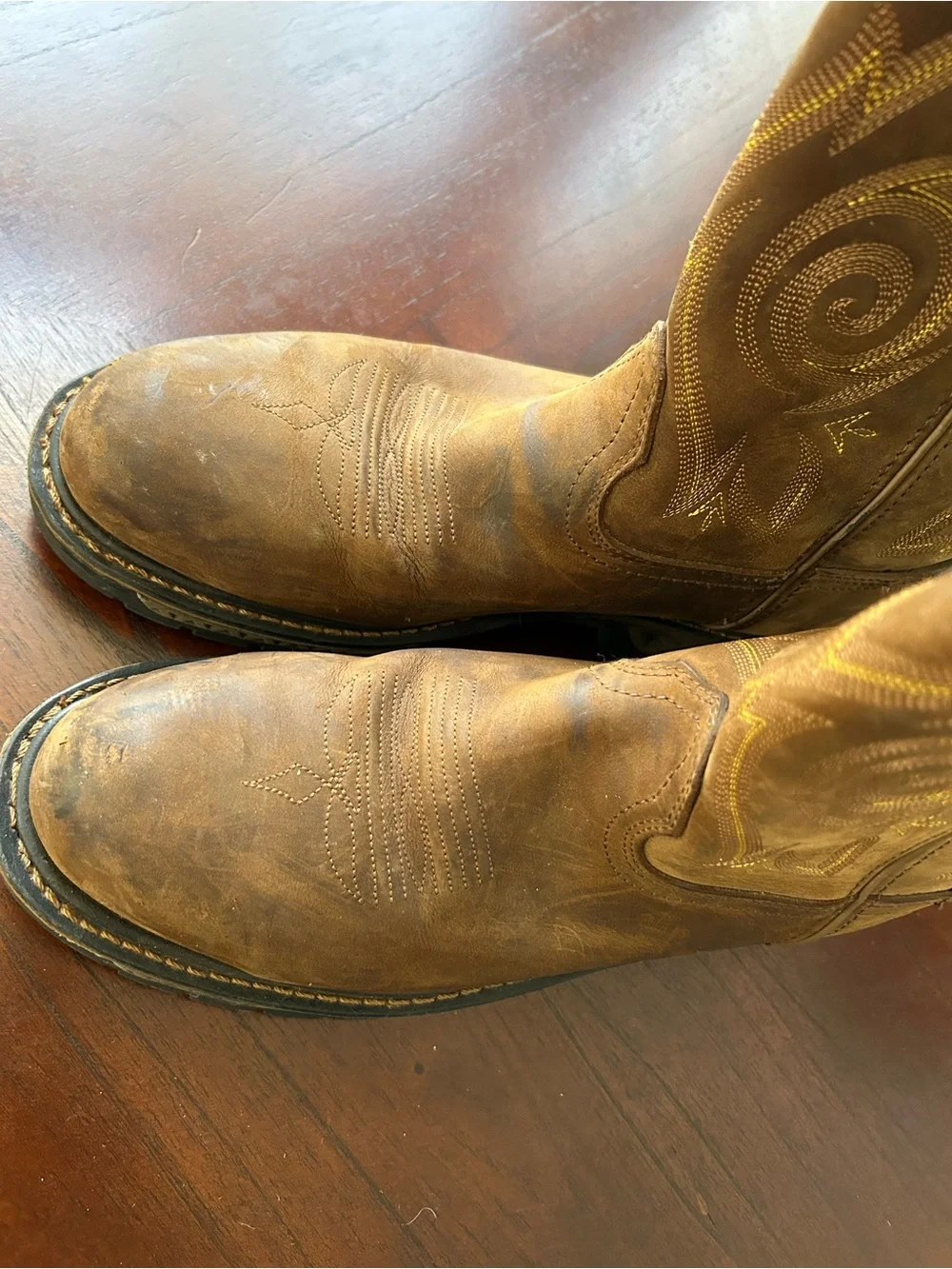 Georgia Boot Brown Leather Work Boot Interior Label View size 9M